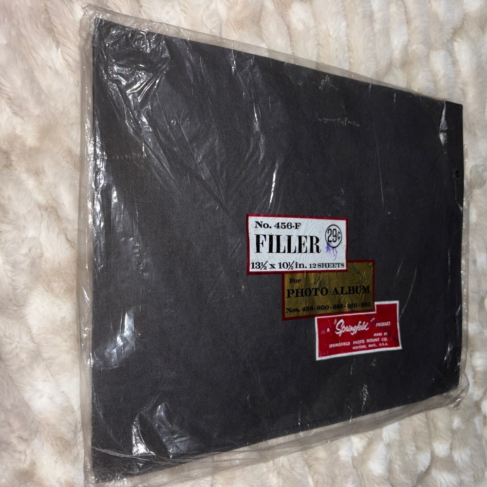 Vintage Springfield Photo Album Filler Pages 456-F - 13.5"x10.5" 12 Sheets